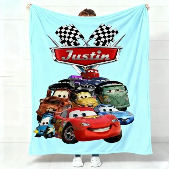 Discover Custom Name Lightning Mc.Quenn Baby Disney Castle Fleece Blanket