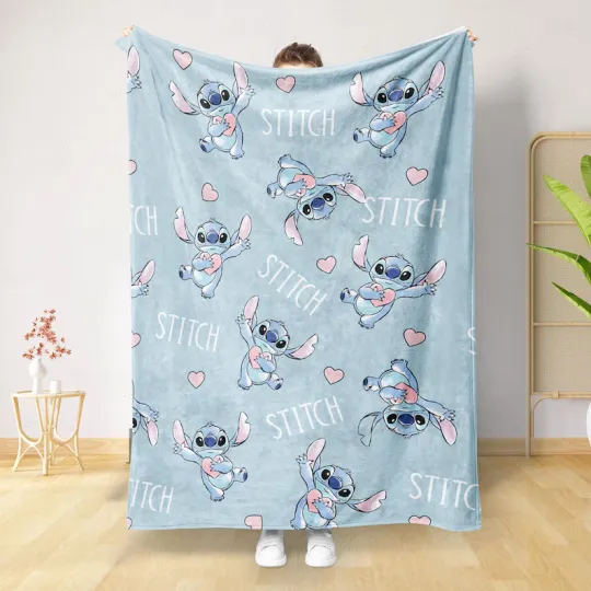 Discover Custom Name Stitch  Disney Castle Fleece Blanket#5