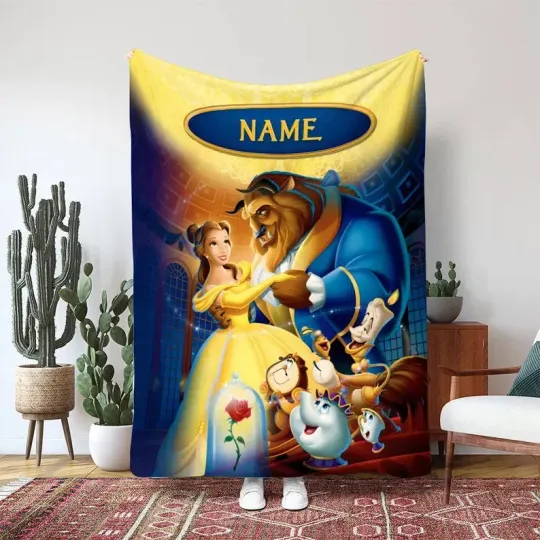 Discover Disney Beauty And The Beast Belle Blanket, Ballroom Magic Belle Blanket