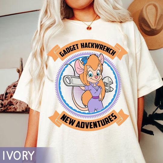 Discover Vintage Disney Gadget Hackwrench T-shirt, Chip and Dale Rescue Rangers Tee, Gadget New Adventures Shirt, Disneyland Family Matching Trip