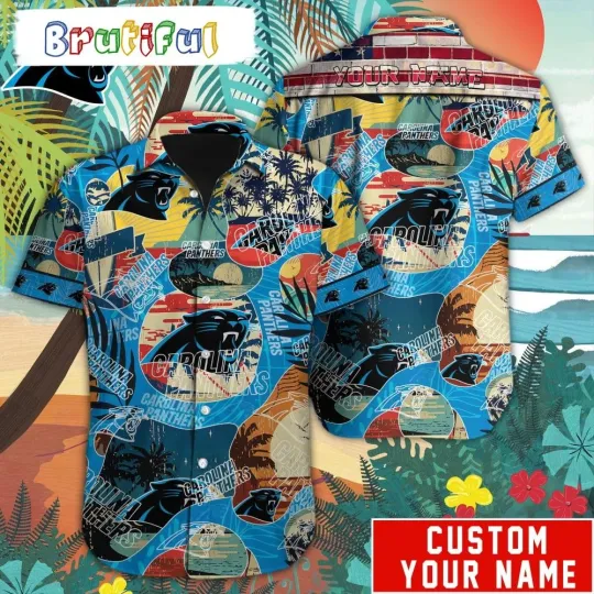 Personalized football Carolina Panthers Hawaiian Shirt Special Vintage Style