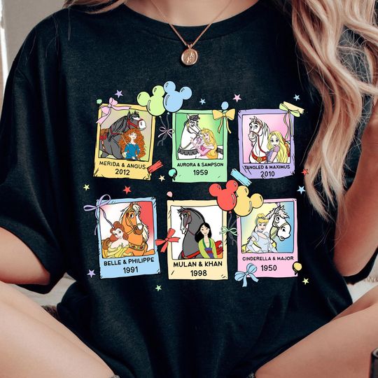 Discover Disney Princess And Horse Shirt, Coquette Bow Polaroid Tee, Maximus Khan Angus Major Sampson Graphic, Disneyland Family Trip Matching 2025