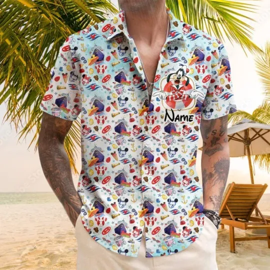 Discover Custom Goofy Cruise Hawaiian Shirt, Disney Goofy Hawaiian Shirt, Disney Beach Shirt