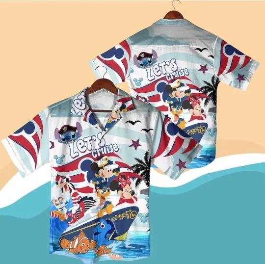 Mickey Cruise Hawaiian Shirt Castaway Cay Mickey Minnie Outfit, Summer Beach