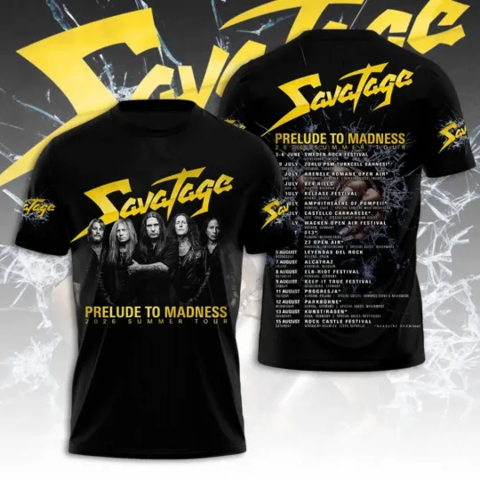 Discover Savatage 2026 Summer Tour 3D Shirt M2