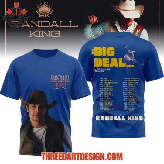 Discover Randall King The Big Deal Tour 3D T-Shirt S-5XL