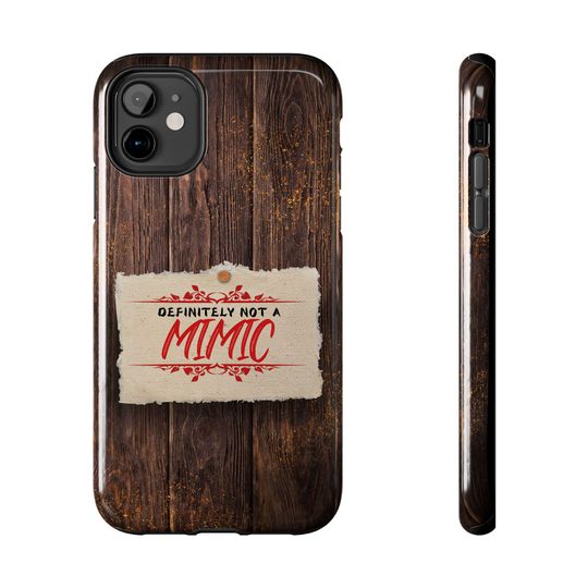Discover Definitely Not A Mimic iPhone Case, Dungeons & Dragons Cell Phone Cover, Nerd Gift, Dungeon Master Accessory