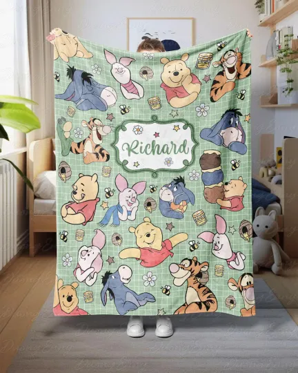 Discover Custom Disney Pooh And Friends Blanket, Winnie The Pooh Fleece Blanket