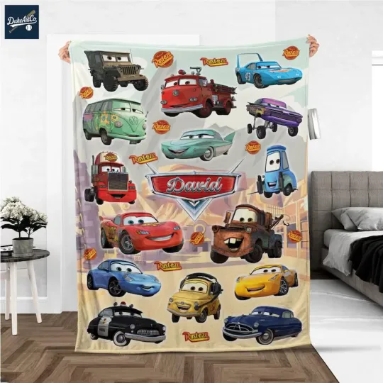 Discover Personalized Disney Cars McQueen Fleece Blanket – Custom Name Fleece Blanket