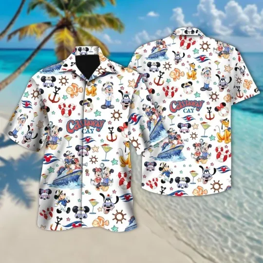 Discover Disney Cruise Hawaiian Shirt, Mickey And Minnie Steamboat Button Shirt, Disneywo