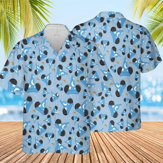 Discover Retro Disney Fantasia Mickey Hawaiian Shirt, Retro Disney Magic Hawaii Shirts, S