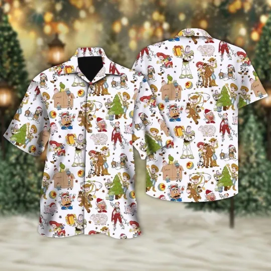 Discover Disney Toy Story Christmas Hawaiian Shirt, Magical Castle Hawaiian Shirt