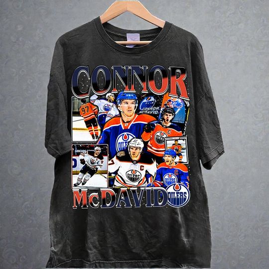 Discover Vintage 90s Connor McDavid Graphic T-Shirt Hoodie Sweatshirt American Ice Hockey Retro