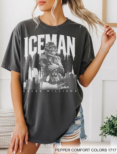 Discover Caleb Williams Iceman T-Shirt, Game Day Football Graphic Tee