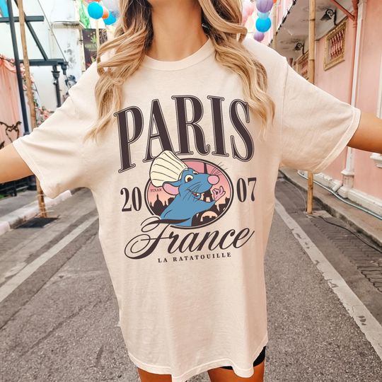 Discover Vintage Disney Ratatouille Remy Paris Shirt, Remy Chef Tee, Pixar France Collegiate Style