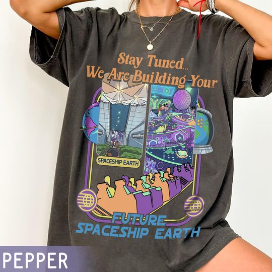Discover Spaceship Earth Shirt, EPCOT Disney World Inspired Tee, Retro Future World Shirt