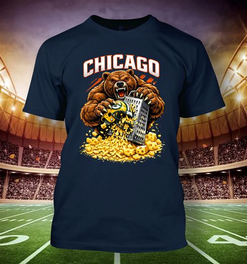 Discover Chicago Bears Cheese Grater T-Shirt | Funny Bears Football Rival Tee | Chicago Fan Tee | Adult & Youth