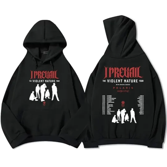 I Prevail VIOLENT NATURE Tour 2026 Double Sided Hoodies