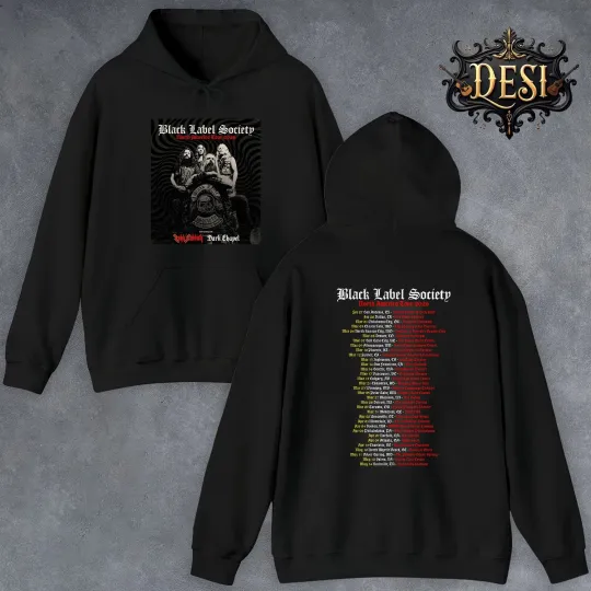 Discover Black Label Society Announce 2026 North American Tour Double Sided Hoodie