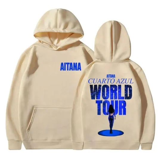Discover Aitana Cuarto Azul World Tour 2026 Double Sided Hoodie