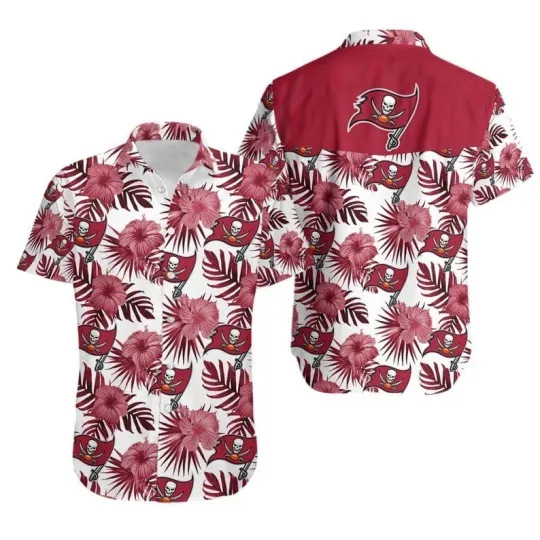 Discover Tampa Bay Football Team Buccaneerss Hawaiian Button Down Shirt Unisex Adults