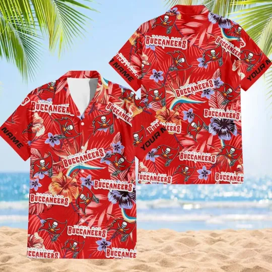 Discover Tampa Bay Football Team Buccaneerss Hawaiian Button Down Shirt Unisex Adults