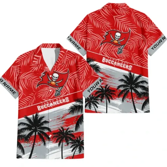 Discover Tampa Bay Football Team Buccaneerss Hawaiian Button Down Shirt Unisex Adults