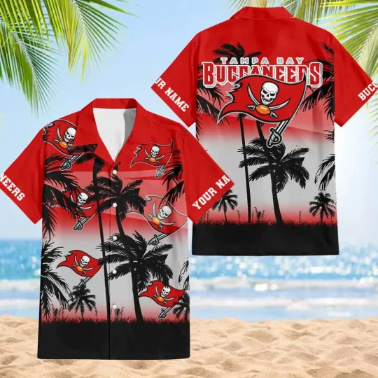 Discover Tampa Bay Football Team Buccaneerss Hawaiian Button Down Shirt Unisex Adults