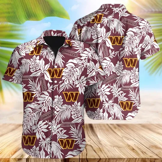 Discover Washington Football Team Commanderss Hawaiian Button Down Shirt Unisex Adults