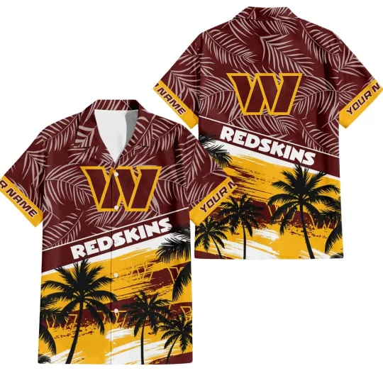 Discover Washington Football Team Commanderss Hawaiian Button Down Shirt Unisex Adults