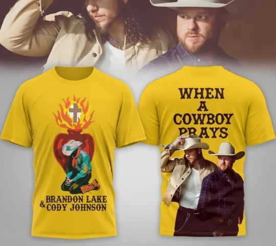 Brandon Lake & Cody Johnsonn When A Cowboy Prays 3D T-Shirt