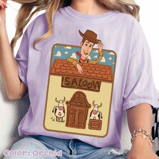 Discover Disney Pixar Woody Saloon Shirt, Toy Story Sheriff Woody Tee, Funny Disney Western Shirt, Pixar Lover Gift, Disneyland Family Trip Outfit
