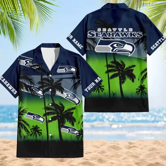 Discover Seattle Football Team Seahawkss Hawaiian Button Down Shirt Unisex Adults S-5XL