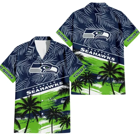 Discover Seattle Football Team Seahawkss Hawaiian Button Down Shirt Unisex Adults S-5XL