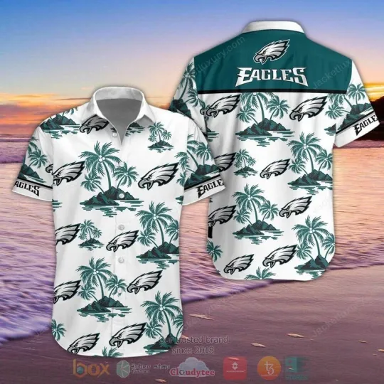 Discover Philadelphia Football Team Eagless Hawaiian Button Down Shirt Unisex Adults
