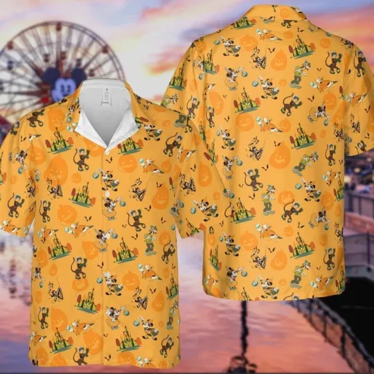 Discover Vintage Mickey And Friends Halloween Hawaiian Shirt