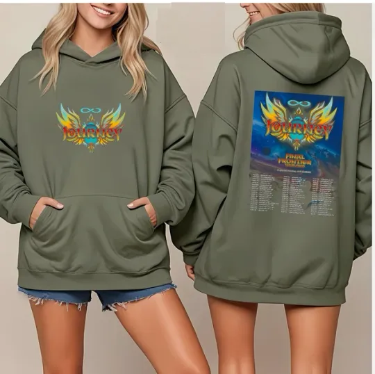 Discover Journey Band Final Frontier Tour 2026 Double Sided Unisex Hoodie