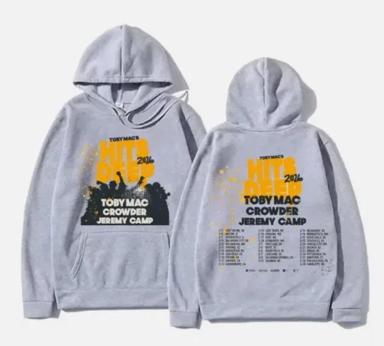 Discover Hits Deep Tour 2026 Tobymac Hits Deep Concert Double Sided Hoodie