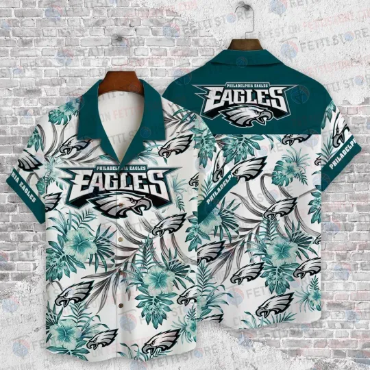 Discover Philadelphia Football Team Eagless Hawaiian Button Down Shirt Unisex Adults