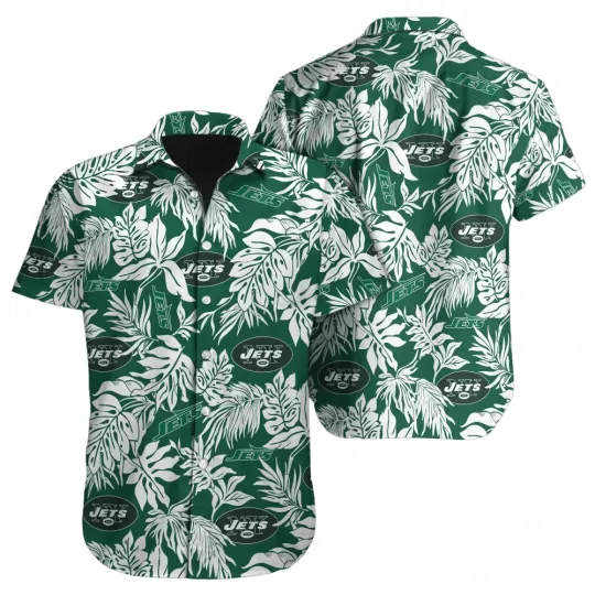 Discover New York Football Team Jetss Hawaiian Shirt , Button Down Full Size S-5XL