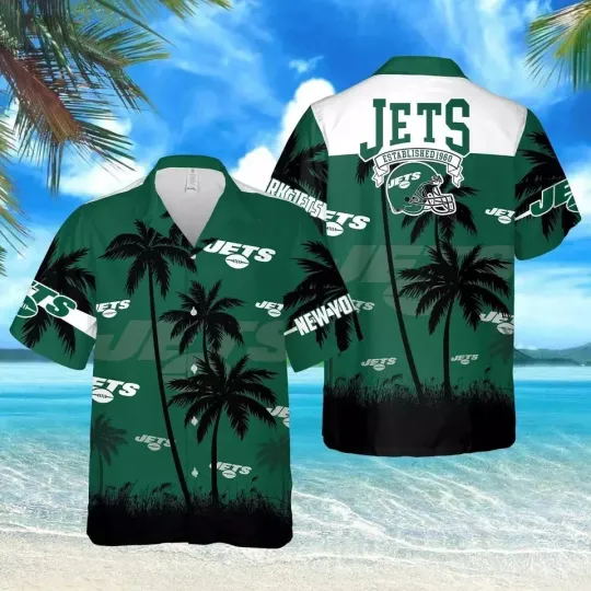 Discover New York Football Team Jetss Hawaiian Shirt , Button Down Full Size S-5XL