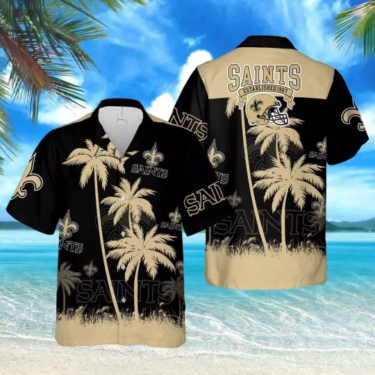 Discover New Orleans Football Team Saintss Hawaiian Shirt , Button Down Full Size S-5XL