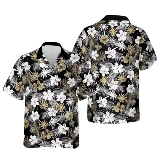 Discover New Orleans Football Team Saintss Hawaiian Shirt , Button Down Full Size S-5XL