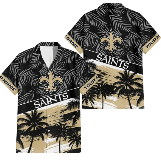 Discover New Orleans Football Team Saintss Hawaiian Button Down Shirt Unisex Adults S-5XL