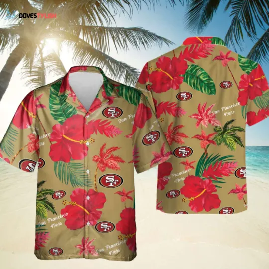 Discover San Francisco Football Team 49erss Hawaiian Button Down Shirt Unisex Adults