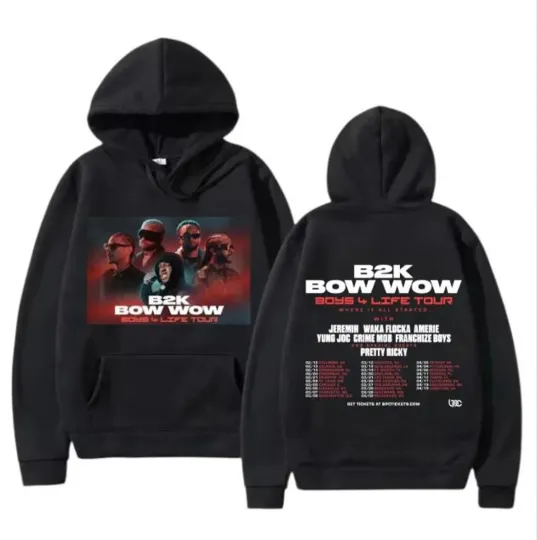 Discover Bow Wow Boys 4 Life Tour 2026 Double Sided Unisex Hoodie