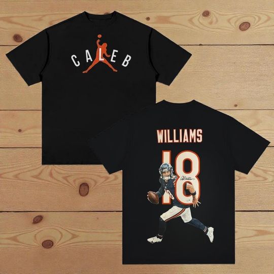 Discover Caleb Williams Chicago Football Double Sided T-Shirt, Bears Fan Tee, Youth Boys Clothing