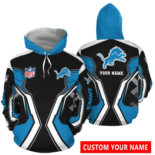 Discover Personalized Detroit Football Team Lionss Hoodie Lightweight Adults S-5XL