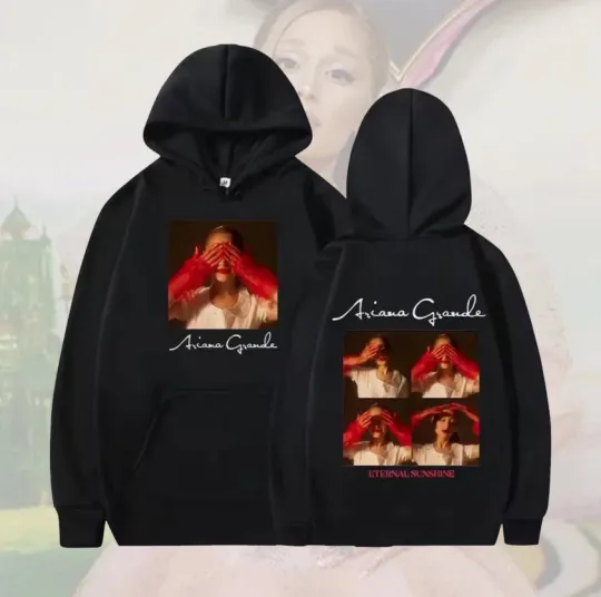 2026 Ariana Eternal Sunshine Tour 2 Sides Hoodie Black S-5XL