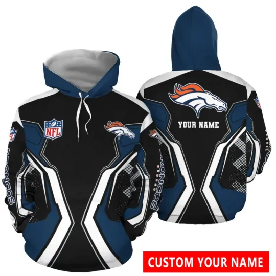 Discover Personalized Denver Football Team Broncoss Hoodie Lightweight Adults S-5XL